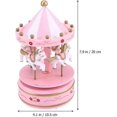 thumbnail image 3 of Wooden Carousel Music Box 4 Pcs Music Boxes Under The Horse For Kids Girls Kids Birthday Gift Melody Table Decoration, 3 of 4