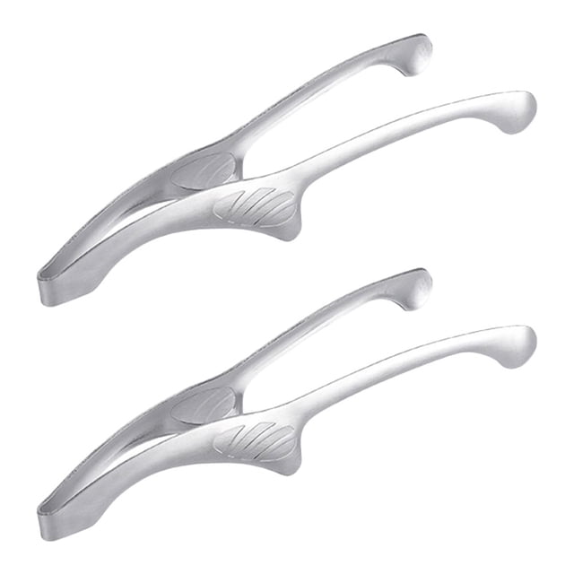 Pinzas multiusos para barbacoa de acero inoxidable, 2 unidades, para alimentos, para exteriores