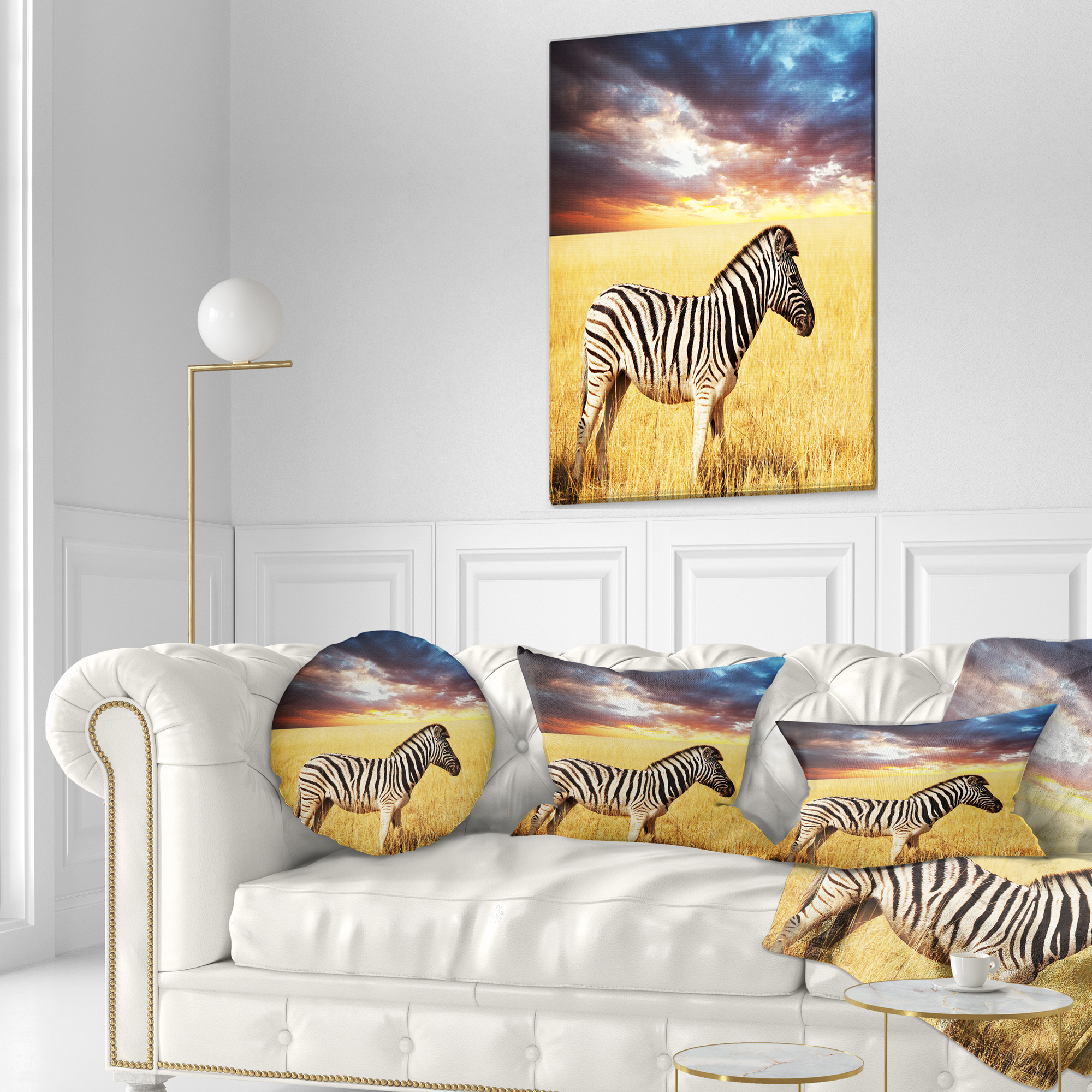 Designart 12" x 20" Animal Polyester Throw Pillow