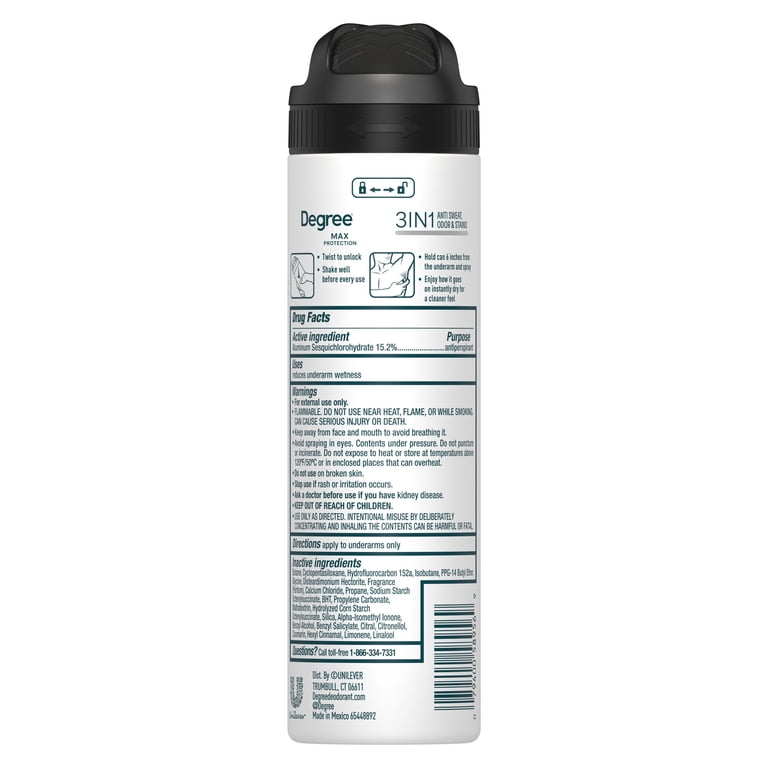Degree Men Antiperspirant Deodorant Dry Spray Black+White, 3.8 oz Twin Pack photo 3