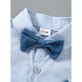 thumbnail image 2 of CARETOO Boy Clothes 3Pcs Suits Dress Shirt Bowtie Suspender Pants Big Kid Gentleman Cotton Outfits, 2 of 13