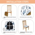 thumbnail image 4 of Coastal Coral Starfish Seat Covers for Dining Room Chairs Set Of 4,Stretch Printed Washable Chair Seat Cover with Elastic Ties and Button,Removable Waterproof Couch Cushion Covers, 4 of 6