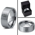 thumbnail image 4 of Miniatures Gray Rings Men Tungsten Gamer Retirement Best Man Gift Dainty Engagement Ring, 4 of 7