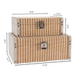 thumbnail image 3 of Boîte de Rangement Tissée avec Fermoir en Métal, Ensemble de 2, Taupe, 3 of 3