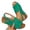 Green, variant on Tbopshirt Summer Wedge Sandals for Women Open Toe Solid Color Wedge Heels with Arch Support