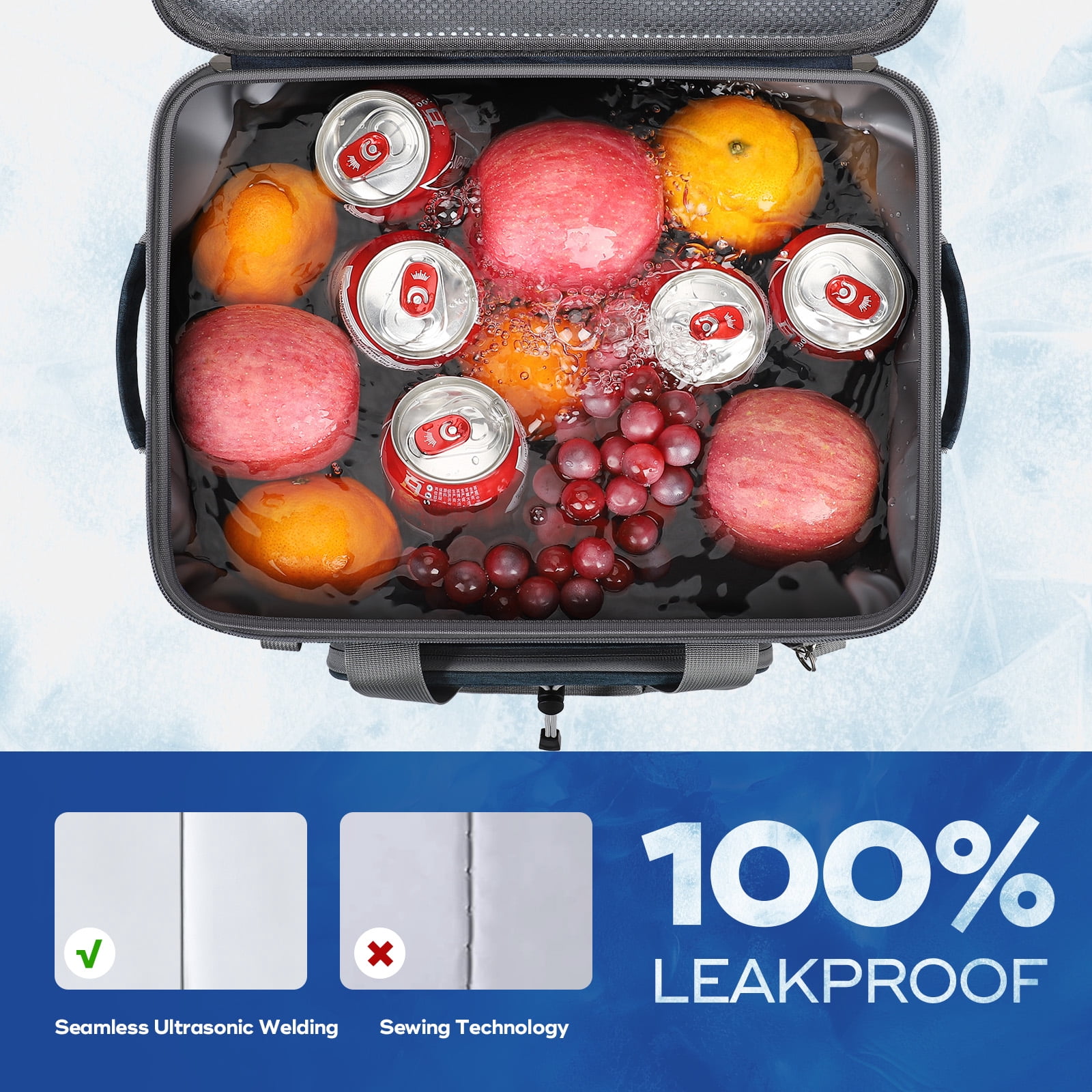 Maelstrom Soft Sided Cooler Bag, 30/40 Can Collapsible Insulated Ice Chest, Large Leakproof Portable Storage for Camping, Travel, Kayaking & Beach