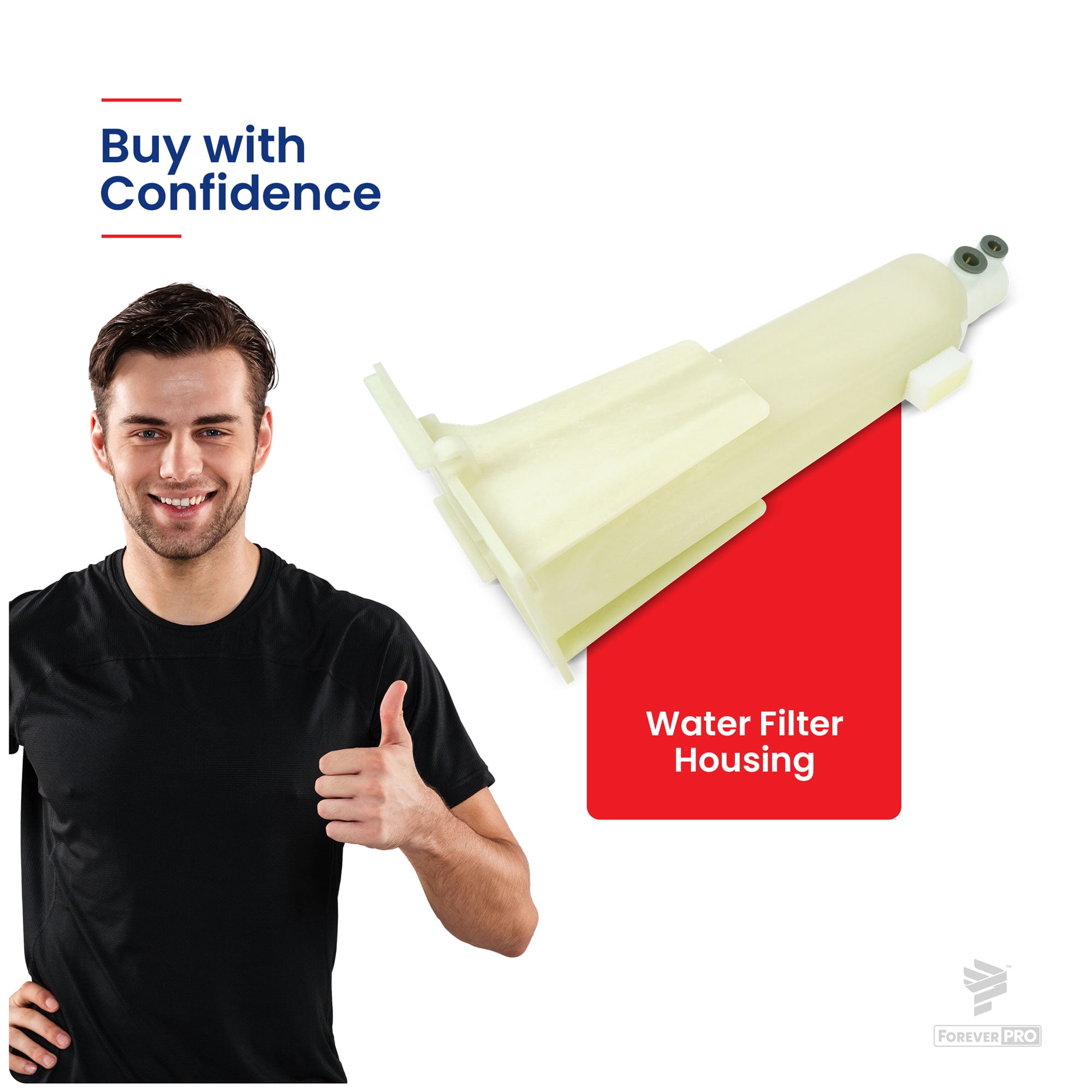 ForeverPRO WP2186443 Water Filter Housing for Whirlpool Refrigerator 2186443 451472 AH328166 EA328166