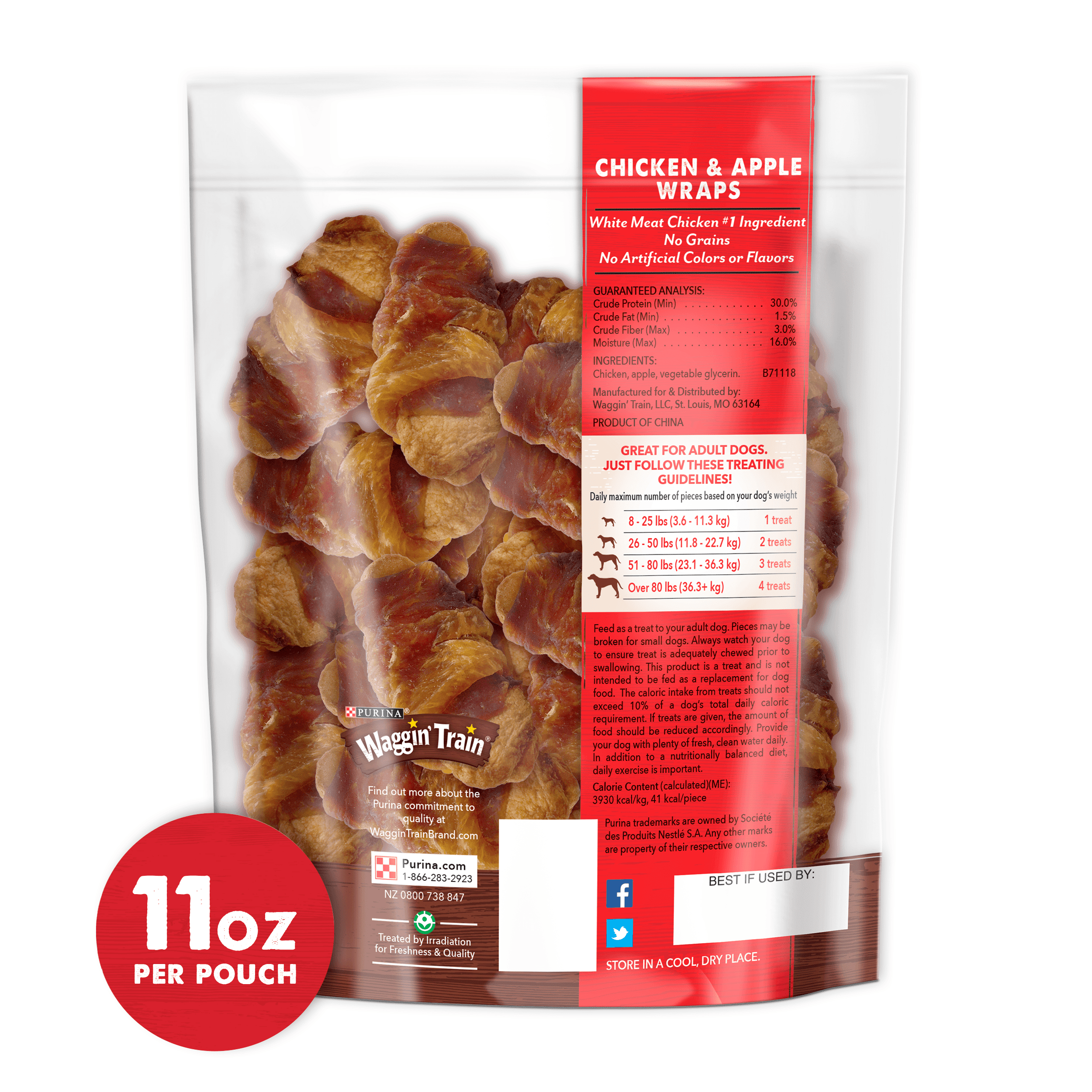 Waggin train chicken clearance and apple wraps