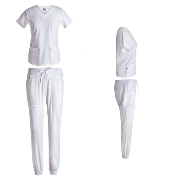 Ladies Stretch Jogger Scrub Set