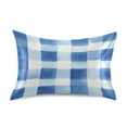 thumbnail image 7 of Yayeee Pillowcase Standard Size Set of 2 Satin Wrinkle Resistant Pillow Case, Blue Plain, 7 of 7