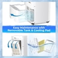 thumbnail image 4 of KISSAIR Portable Evaporative Air Cooler with Filter & Remote, 3 Modes & 3 Speeds, Multi-Angle Swinging, 15H Timer, 4 Ice Crystal Boxes for Home Bedroom, 4 of 6
