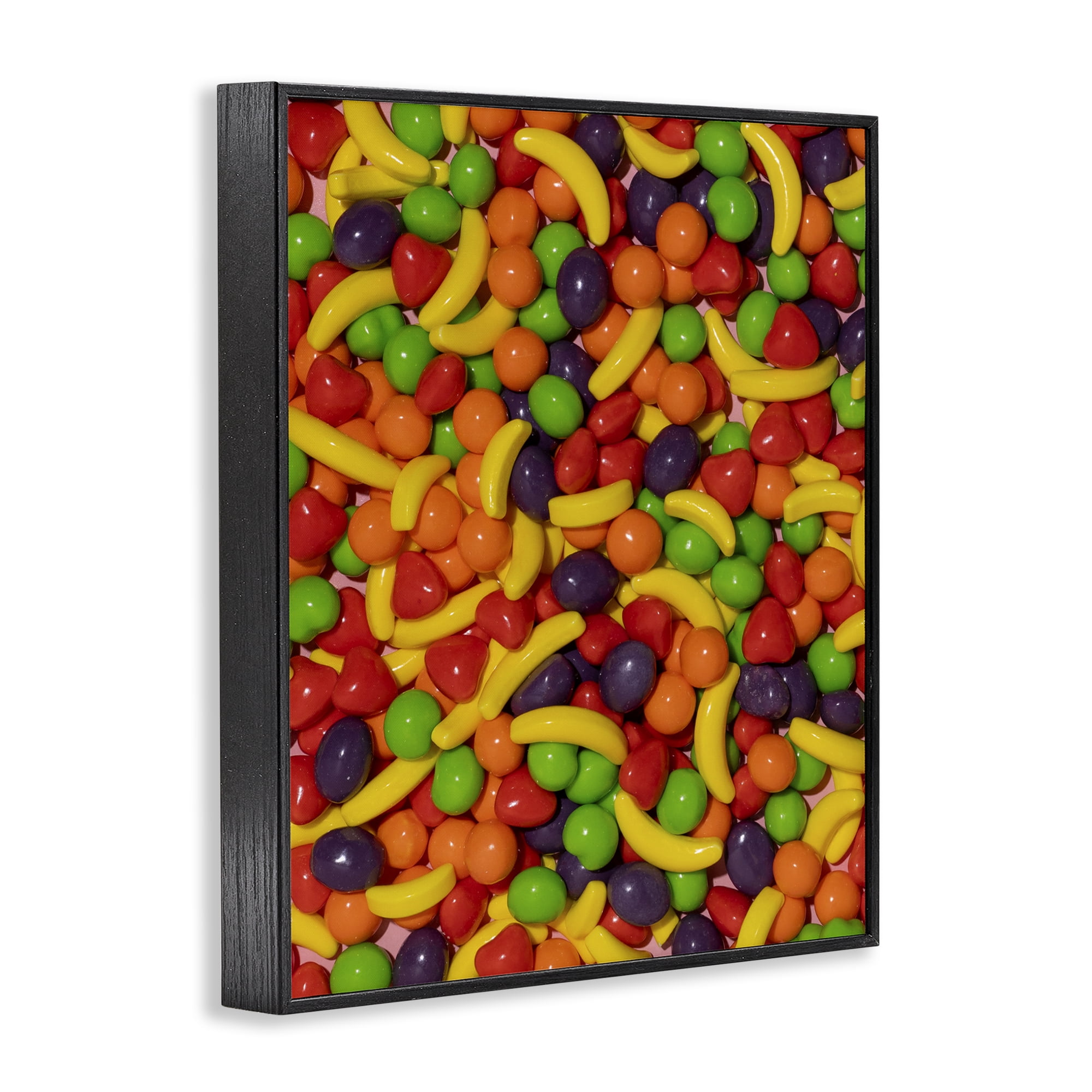 Stupell Industries Retro Assorted Fruit Candy Black Framed Giclee Art, design by LISH Creative