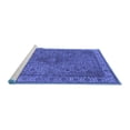 thumbnail image 2 of Ahgly Company Machine Washable Indoor Square Oriental Blue Industrial Area Rugs, 3' Square, 2 of 4
