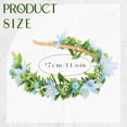 thumbnail image 3 of Blue Fairy Flower Crown, Artificial Forest Orchid Floral Headpiece, Woodland Elf Flower Headband with Ribbon for Renaissance Cosplay Wedding Festival Hair Accessory, 3 of 4