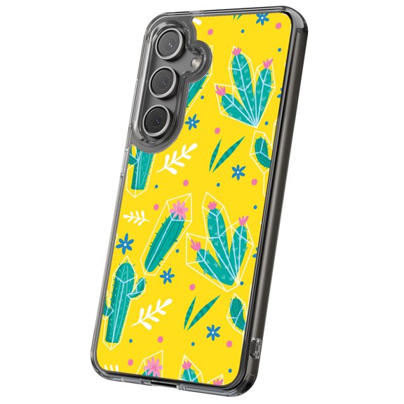 For Samsung Galaxy S21 FE, Hybrid Clear, Cactus Forest Print, USA