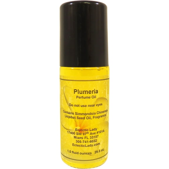 Plumeria Perfume Oil, 1.0 Oz Portable Roll-On Fragrance