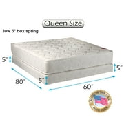 Dream Sleep Legacy 2-Sided Mattress and Low Profile Box Spring Set with Mattress Protector Included - Fully Assembled, Good for your back, Superior Quality, Long Lasting by Dream Solutions USA (Queen)
