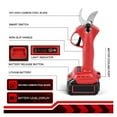 thumbnail image 3 of Electric Secateurs, MT Series 20V Rechargeable Cordless Electric Scissors For Pruning Bonsai, Fruit Trees Efficientcutting, 3 of 6