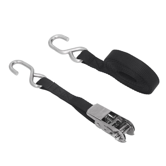 Correas de trinquete, correas de seguridad con trinquete de 1 pulgada y 25 mm Correas de trinquete negras Aspecto llamativo