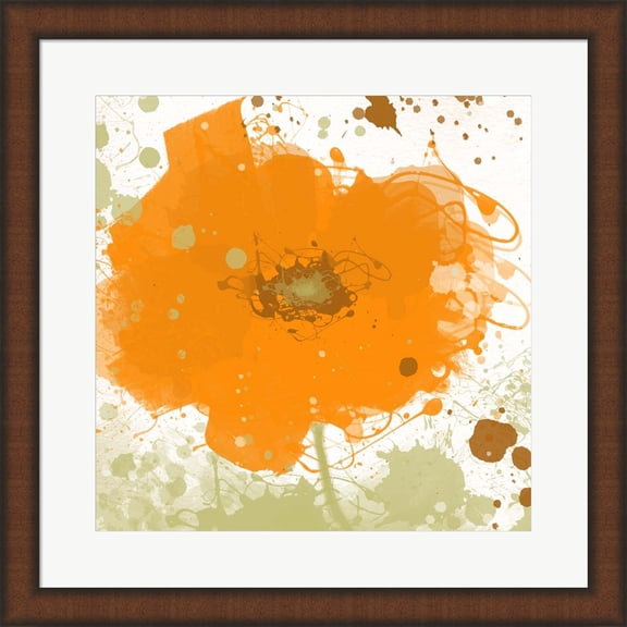 Modern Orange by Irena Orlov, Framed Wall Art, 19.75W x 19.75H