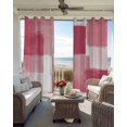 thumbnail image 4 of Pink Geometric Blackout Curtains, Light Blocking Print Window Curtains, Watercolor Ombre Modern Abstract Art Thermal Insulated Window Drapes for Living Room Kitchen Cafe 2 Panels, 84"W x 63"L, 4 of 9