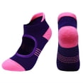 thumbnail image 2 of Cheers.US 1Pair Non-slip Towel Bottom Combed Cotton Yoga Socks Yoga Socks for Women Non-Slip Grips & Straps Ideal for Pilates Pure Barre Ballet Dance Barefoot Workout, 2 of 7