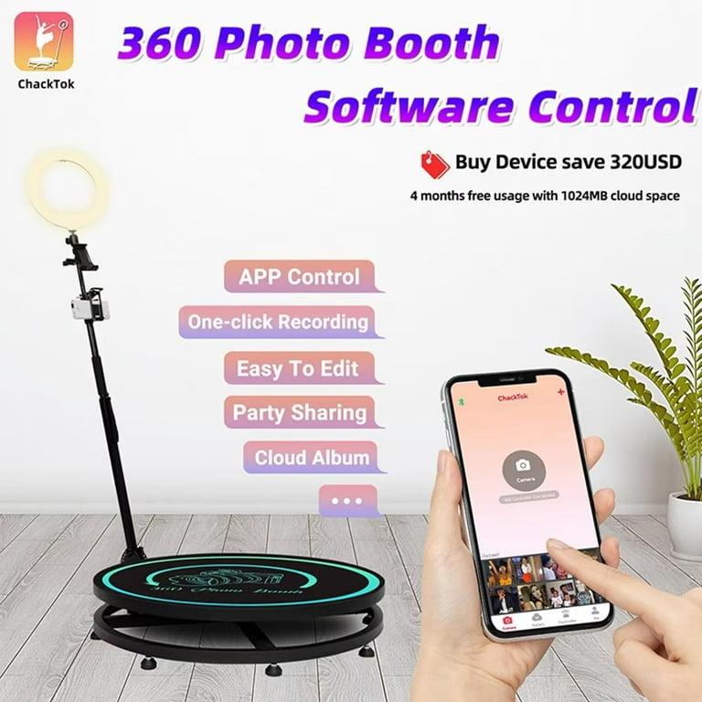 Automatic 360 Photo Booth Degree Spinner Video Booth Photomaton 360  Photobooth