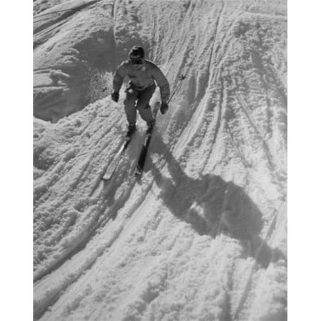 Posterazzi SAL255424663 USA Washington Cascade Mountains Elevated View of Skiing Man Poster Print - 18 x 24 (Best Skiing In Washington)