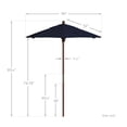 thumbnail image 5 of California Umbrella 7.5' Grove Series Patio Umbrella With Wood Pole Hardwood Ribs  Push Lift With Pacifica Navy Fabric, 5 of 5