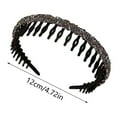 thumbnail image 3 of AYA Bling Rhinestone Flocking Headband Sparkly Crystal Diamond Head Bands For Women Teeth La Hoops Comb Headbands Hair, 3 of 4
