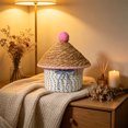 thumbnail image 6 of Round Woven Cotton Rope Storage Basket with Lid, Multicolor, 11 x 7 Inches, Decorative Organizer for Desk, Shelf, Bathroom, 6 of 6