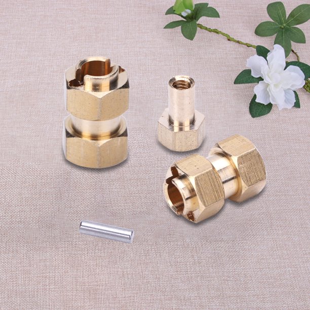 Conector De Extensión De Latón Herramienta de extensión de tubería de conexión de alta resistencia de junta fija de 4 piezas para Traxxas1/18 TRX4M