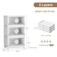 thumbnail image 2 of BROVIEW Large Lockable Stackable Storage Bins with Lids, 90Gal Plastic Collapsible Storage Bin with Wheels, Closet Organizers and Storage Drawers, Cabinet for Clothes Organizer, 3Pack White V9, 2 of 8