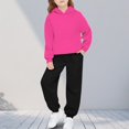 thumbnail image 2 of Swuxness Toddler Long Sleeve Sweatshirts 2-Piece Suits Contrast Hooded Long Pants Trendy Wear, 2 of 5