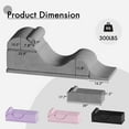 thumbnail image 4 of Advwin Convertible Yoga Chaise Lounge Chair, Ergonomic Foam Lounge with Lumbar Pillow, Washable Cover & Side Pocket, Gray, 4 of 12