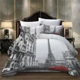 Paris Tower London ry Big Ben Red Teleph Booth Bus Print Bedding Set