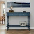 thumbnail image 6 of CBJCBJ40"Vintage Minimal Assembly Console Table with 2 Storage Drawers,Suitable for Living Room,Blue, 6 of 6