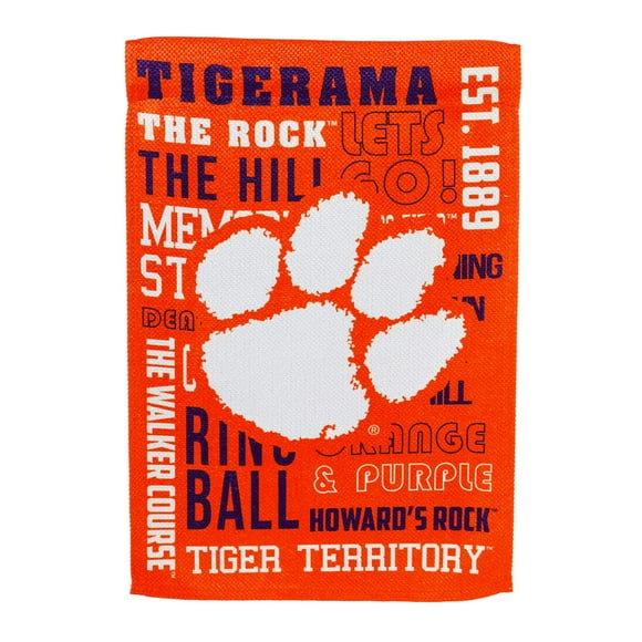 Clemson University Fan Rules House Flag - 28 x 44 Inches