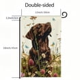 thumbnail image 3 of Shangniulu Spring Summer Garden Flag Floral Yard Flag Flower Labrador Dog Garden Flags for Outside Small Outdoor Welcome Flags White, 3 of 6