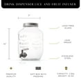thumbnail image 2 of JoyJolt  Glass Drink Dispenser with Spigot & Fruit Infuser - 1 Gallon - 8' x 11', 2 of 6