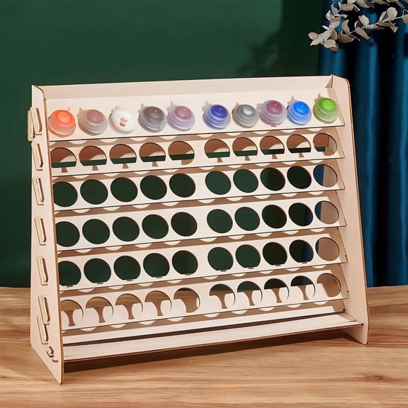 WLPZXP Art Supply Paint Bottles Storage Rack Easily Install Space Saving 35x12x27cm