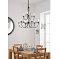 thumbnail image 1 of Damien 9 Lt 2 Tier Chandelier with Black Finish, 1 of 2