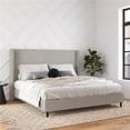 thumbnail image 2 of Pemberly Row Upholstered Platform Bed Frame - King in Textured Gray Canvas, 2 of 13