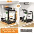 thumbnail image 2 of Organizador para debajo del fregadero PXRACK ajustable de metal, 2 niveles, paquete de 2, 2 of 8