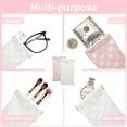 thumbnail image 4 of Soda Candy 4 Pack Checkered Small Makeup Bag for Purse, Waterproof Leather Mini Cosmetic Pouch No Zipper Self Closing Lipstick Coin Bag for Women Travel, 4 of 8