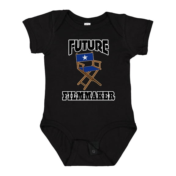 Inktastic Future Filmmaker Director Chair Boys or Girls Baby Bodysuit