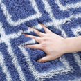 thumbnail image 3 of Lochas Luxury Velvet Shag Area Rug Plush Fluffy Rugs for Bedroom Living Room, Super Soft and Comfy Carpet, Geometric Moroccan Rugs for Girls Kids Nursery Children, 5x8 Feet, Navy Blue, 3 of 7