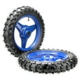 thumbnail image 1 of SUNQIAO Front and Rear Rim Wheel Kit PW50 PY50 PEEWEE50 50CC Pair of Rim Tire Dirt Bikes ATV Motocross Brake Wheel Assembly Replacement (Blue), 1 of 4