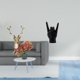 thumbnail image 2 of Figuras de reno, alce de resina, estatua de ciervo, adorno de mesa, escultura de gesto de roca, decoración moderna, adecuada para decoración del hogar, 2 of 8