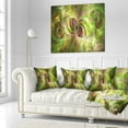 thumbnail image 2 of Designart Yellow Fractal Ornamental Glass - Abstract Throw Pillow - 16x16, 2 of 4
